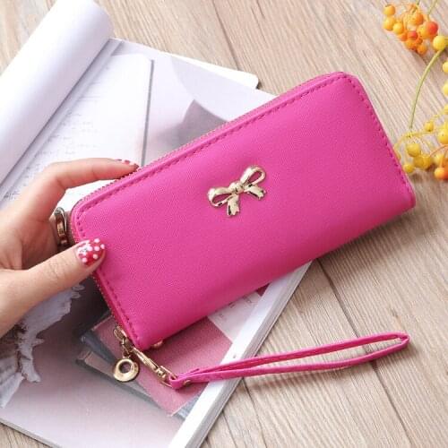 New Cross Pattern Solid Color Lady Wallet Bags Women Lovely Butterfly Clutch Multiple Card Holder Coin Purse Standard Wallets