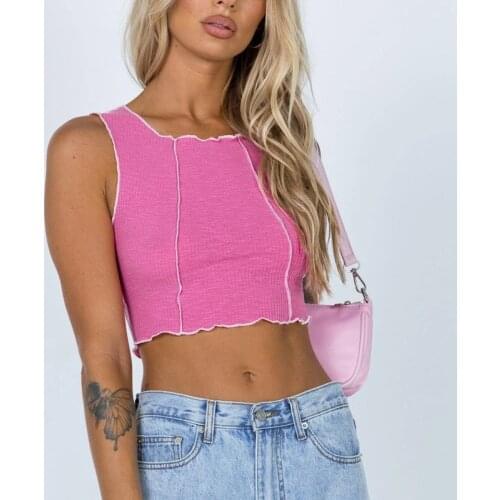 AIUJXK New Arrival Summer White Tank Top Women 2021 New Fashion Streetwear Casual Corset Patchwork Crop Tops Short Tee Shirt