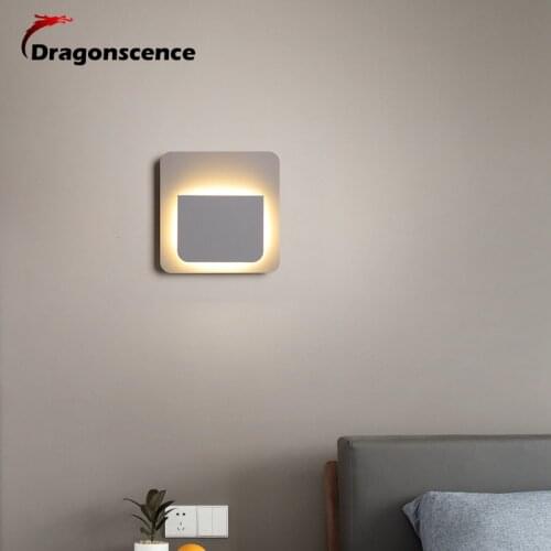 New design Round square creative LED wall light led bedroom bedside deco supplementary with Lustre corridor wall lamps