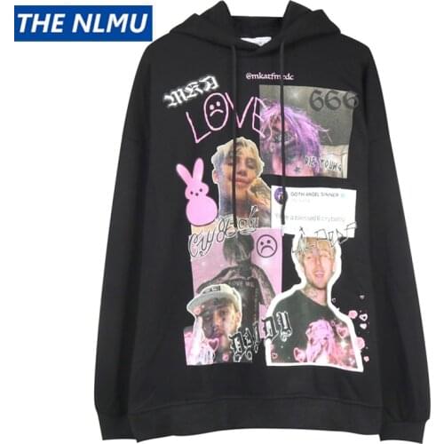 2021 Autumn Funny Printed Hoodies and Sweatshirt Men Hip Hop Loose Hoodie Streetwear Harajuku Casual Cotton Tops Oversize WE296