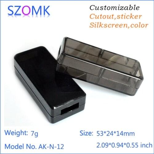 50 pcs, 53*24*14mm szomk plastic electronics enclosure for pcb junction box usb stick plastic box for electronics plastic case