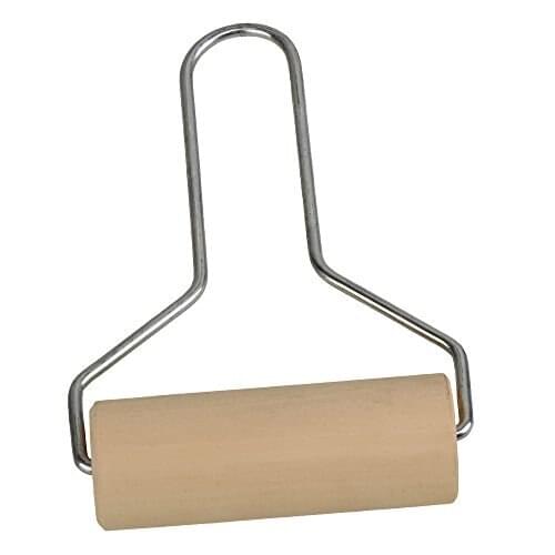 Durable Wood Clay Roller Pottery Rolling Pin Modelling Tool Stainless Steel Handle Playdough Tools For Clay