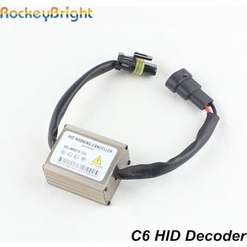 Rockeybright C6 canbus HID decoder harness H1 H3 H4 H7 H8 H11 9005 9006 device Anti Flicker Error xenon HID warning canceller