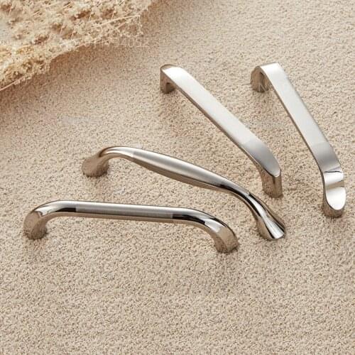 Silver Drawer Kitchen Knob Mirror Door Furniture Handle Zinc Alloy Cabinet Cupboard Hardware Nordic Style Toolbox Pull