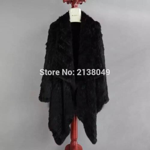 SF0014 2017 New Genuine Rabbit Fur Coat Fashion Women Knit Real Rabbit Fur Jacket Winter Warm Natural Rabbit Fur Outwear