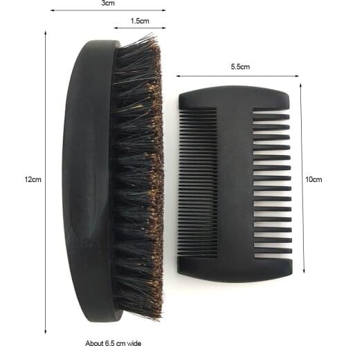 1PC Beech Beard Brush Oval Flower Bristles For Men Styling Handle Comb Multifunctional Natural Wooden Handle Soft Beauty Brush