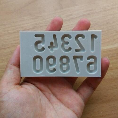 Rounded numbers Silicone Molds Fondant Cookie Mold Candy Cake Decorating Moulds Kitchen Baking Tool Cake Decoration SQ1795