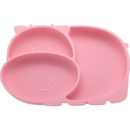 Baby Silicone Feeding Set Bowl+spoon+Fork Baby Dish Meal Plate Waterproof Non-slip Infant Feeding Tableware