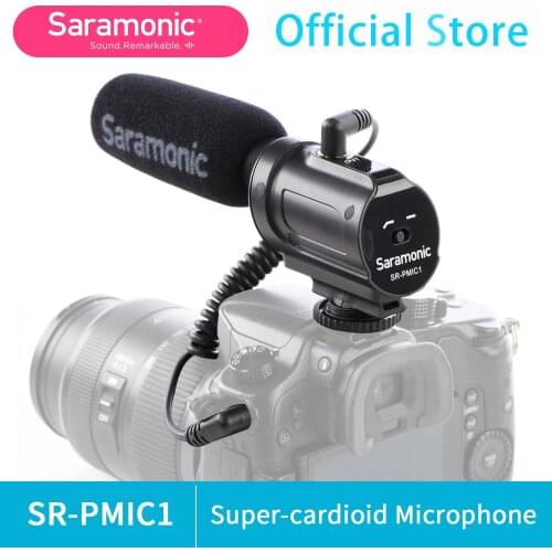 Saramonic SR-PMIC1 Super-cardioid unidirectional condenser microphone for use on DSLR cameras/camcorders