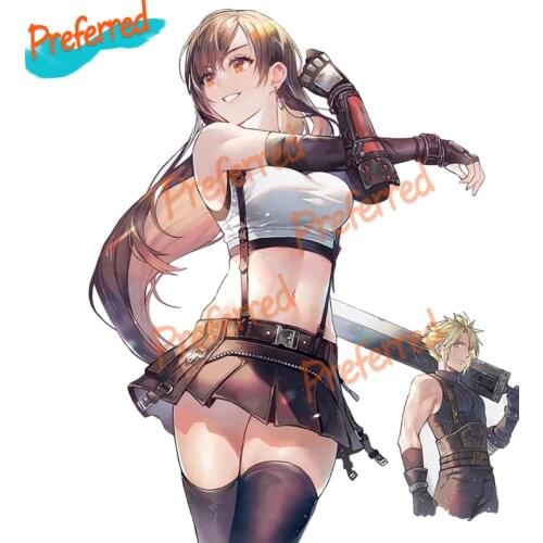 Tifa Lockhart In Final Computer Games ! Creative Removable Colored Waterproof Car Stickers Automobile Car Accessories