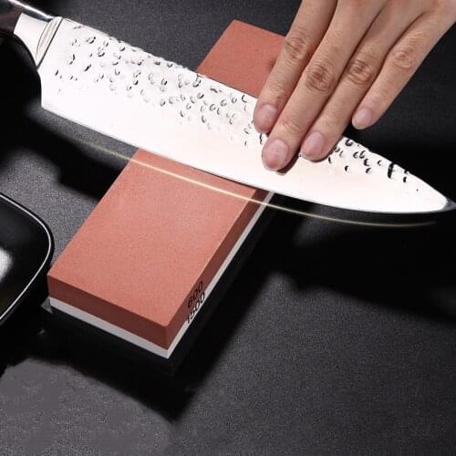 Knife Sharpener Stone Whetstone 2-IN-1 Grinding Sharpening Stone Kit Honing Holder Silicone Base Polishing Tool Kitchen Knife
