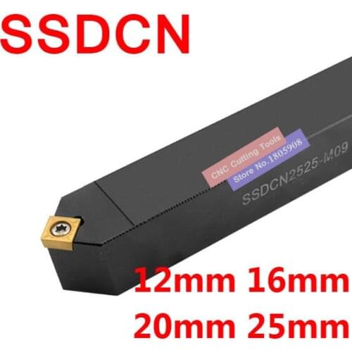 1PCS SSDCN1212H09 SSDCN1616H09 SSDCN2020K09 SSDCN2525M09 SSDCN2020K12 SSDCN2525M12 Index External Lathe Turning Holder