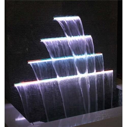 Swimming pool interior decoration waterfall,Acrylic fountain waterfall,Spillway Wall waterfall Garden pool landscape waterfall