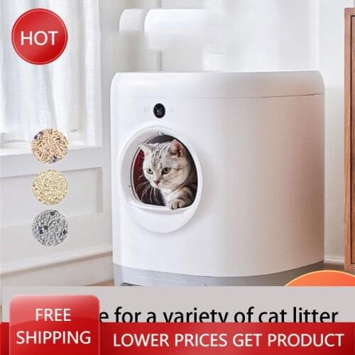 Enclosed Automatic Cat Litter Box Self Cleaning Tray Shoveling Intelligent Cat Litter Box Arenero Gato Automatic Pet Product