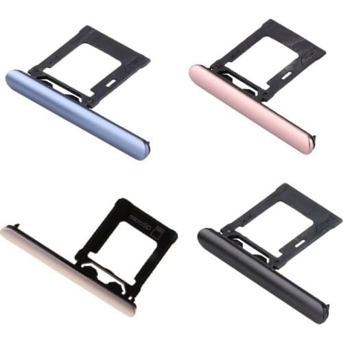 OEM MicroSD & Sim Holder Tray Holder Replacement For Sony Xperia XZ1 Dual 2017 G8342 F8342 Black Pink Blue Silver