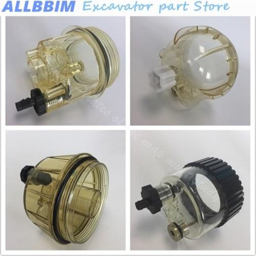 For excavator parts oil-water separator oil cup filter drain oil cup filter excavator water cup 600-319-5610 high quality parts