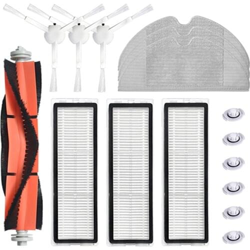 HEPA Filters Main Brush Side Brushes Mop Cloths Water Core Comb for XiaoMi Mijia 1C Sweeping Robot Vacuum Cleaner Spare Part