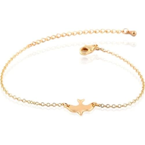 Shuangshuo New Fashion Dove Women Bracelet Small Seagull Bracelets for Women Cute Animal Bird Chain Link Bracelets Bangles SL033