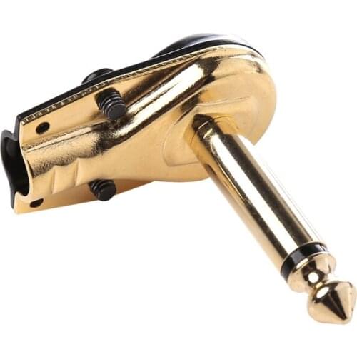 1/4\" 6.35mm Mono Jack Right Angle Plug Flat Male Guitar Effects Pedal Connector XXUF