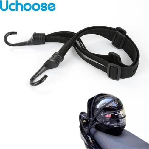 1pc 60CM Retractable Motorcycle Thick Bold Straps Motor Helmet Luggage Elastic Rope Luggage Bag Helmet Net Pocket Electric Car