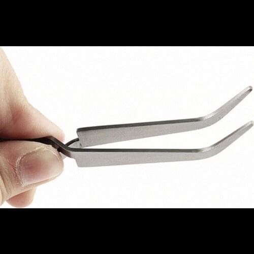 1PC DIY Hand Clip Nail Art Tweezers Rhinestones Gem Decor Black Eyelash Tweezers Anti-static Nail Art Acrylic Gel Picking Tool