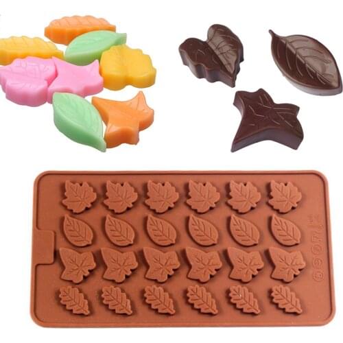 1pcs Silicone Mold Tree Leaves Rose Leaves Silicone Molds DIY Chocolate Tools Cookies Mold Fondant Cake Mold Christmas