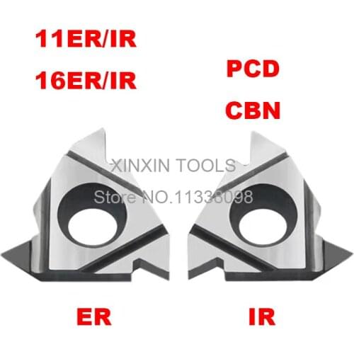 11ER 11IR 16ER 16IR A55 A60 AG55 AG60 PCD CBN Threading Diamond Inserts Thread Turning Tool CNC Lathe Tool Blade