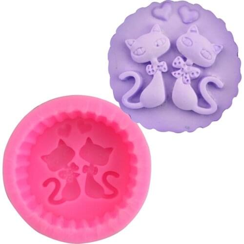Non-Stick Silicone Mold 3D Silicone Soap mold DIY New Cat Craft Art Silicone Soap mold Craft Mold DIY Handmade Candle mold