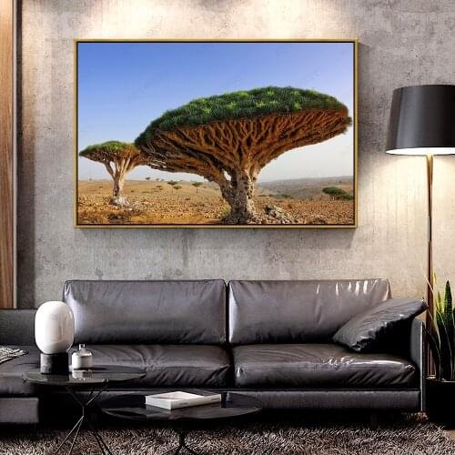 Artcozy Oil Canvas Painting dragon_blood_tree For Home Decoration Wall Art