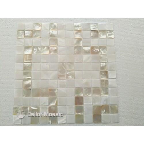 Free shipping 100% natural whitelip mother of pearl and Chinese freshwater shell mosaic tile for home decoration wall tiles
