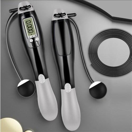 Cordless Electronic Skipping Rope Gym Fitness Cordless Skipping Smart Jump Rope with LCD Screen Counting Speed Skipping Counter