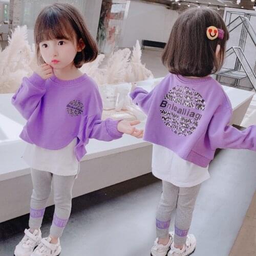 Childrens long sleeve tops tees spring autumn baby kids girls loose long sleeve T-shirt girls cotton fashion t-shirts P4 096