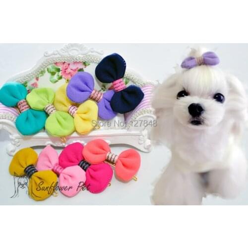 Pets Teddy handmade custom color colorful summer accessories 10pc/lot