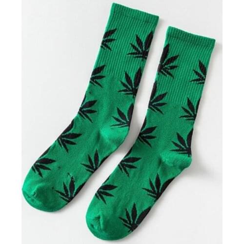 Fashion weed Cotton Socks Men Women Funny Happy Maple Leaf sokken Weed Long Sock Party Gift Grass Socks