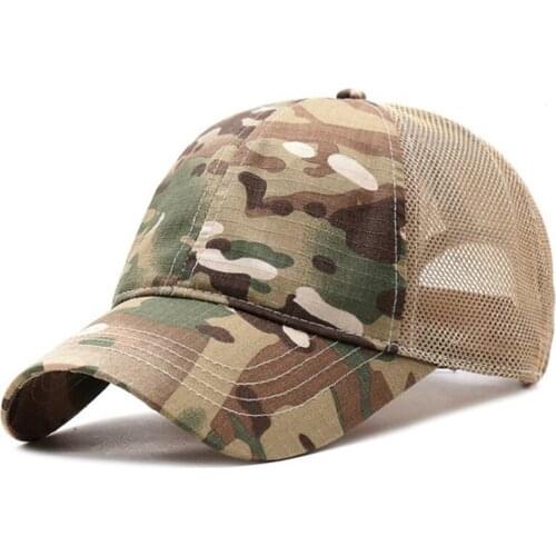 Snapback cap mesh cap summer breathable baseball caps for men women camouflage hat womens casual sports cap mens fishing caps