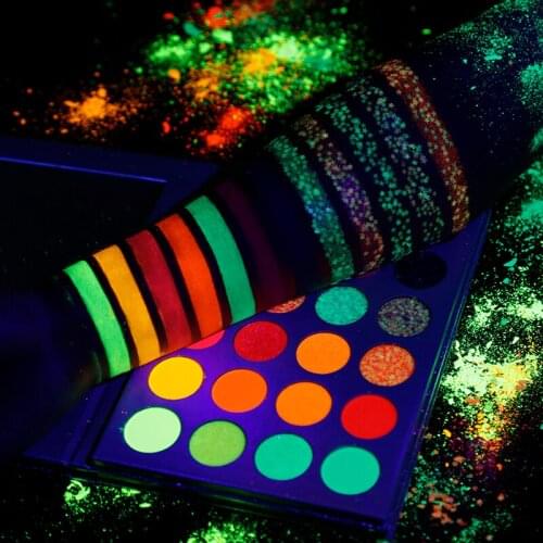 24 Colors Fashion Fluorescent Glitter Sequins Eye Shadow Pigment Matte Shimmer Eyeshadow Palette Party Eye Makeup Cosmetic TSLM1