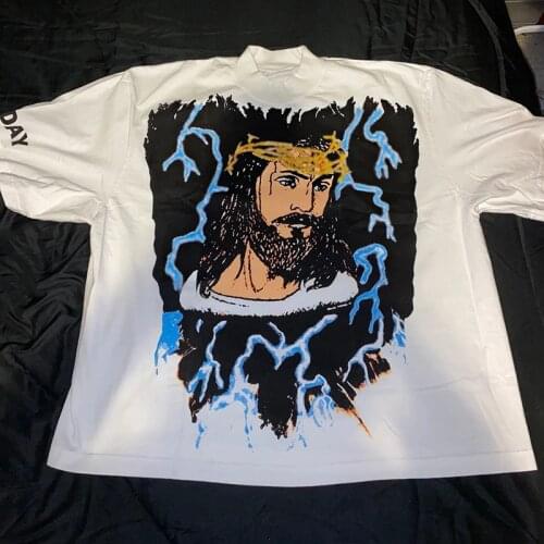 Men New luxury 2020 Chicago Jesus is King T Shirts T-Shirt Hip Hop Skateboard Street Cotton T-Shirts Tee Top kenye S-XXL #N307