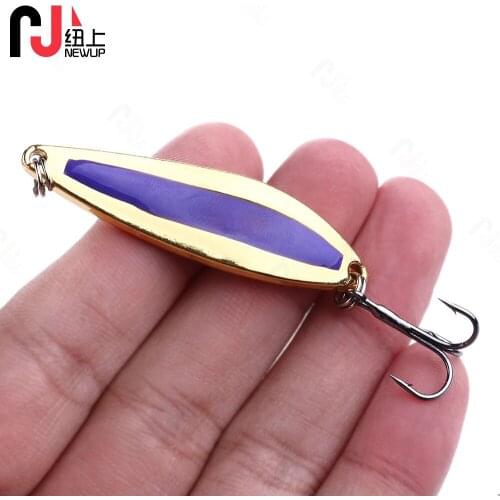 NEWUP 1pcs 5.5g 43mm Metal spinner spoon Isca Artificial Jigging Fishing Lure Sequins Pesca wobbler Hard bait For Fishing tackle