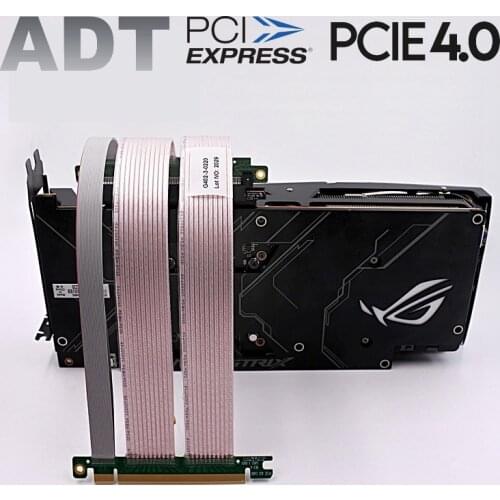PCI Express 4.0 High Speed 16x Flexible Cable Card Extension Port Adapter Riser Card Graphics Video Card Extend Cord for chassi