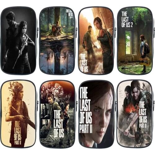 Students the Last of Us Part 2 Pencil Box Teenagers Anime Pen Bags Boys Girls Cartoon Zipper School Stationery Storage Case Gift