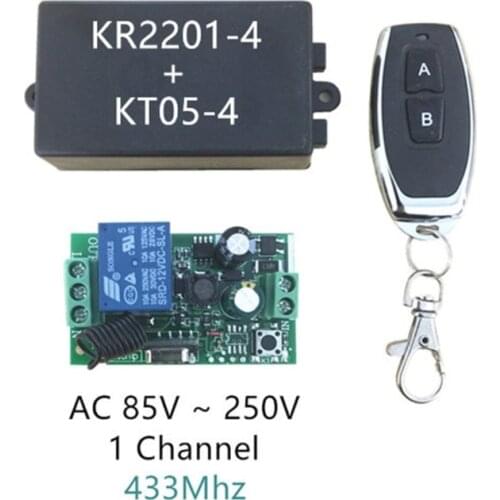AC 220V 1CH RF 433MHz Wireless Remote Control Switch 1 Relay Light Controller