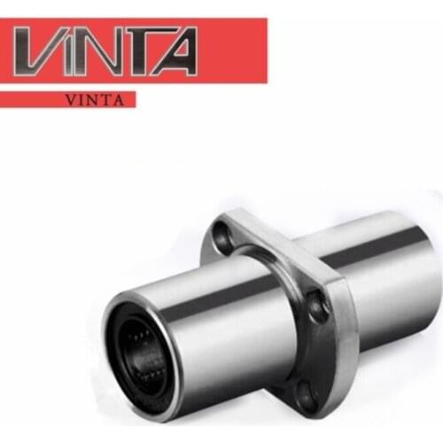 Intermediate elliptical flange bearing 1pcs/lot LMHC/LMHM/8 1012 16 20 25 30 40LUU Linear bearings guide pulley rolamentos CNC