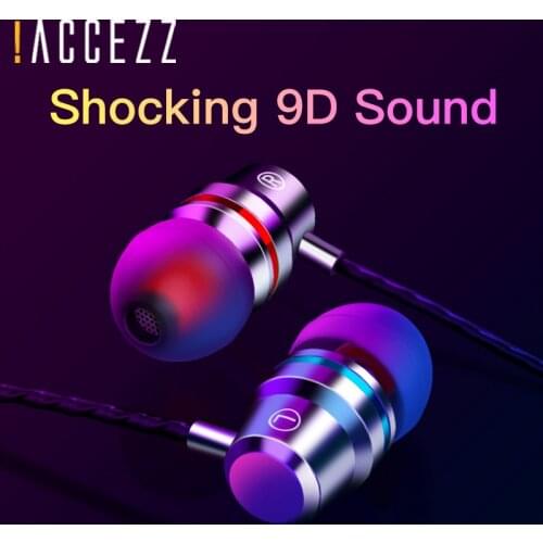!ACCEZZ Wired Headset In-Ear Bass Subwoofer Stereo Earphone For Xiaomi Huawei Samsung For iPhone 4 5 6s Plus With Microphone