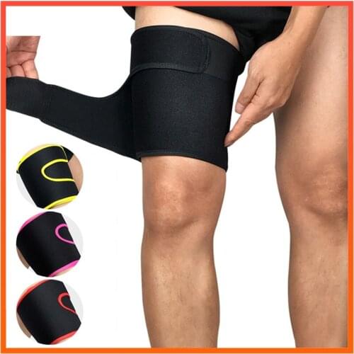 Thigh Guard Leg Support Adjustable Compression Protector Upper Leg Sleeve Cover Gym Fitness Sportswear Accessories