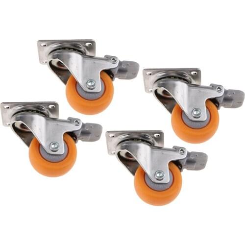 4Pcs 1.25inch 17KG Stem Castor Wheels Trolley Caster for Furniture Workbench
