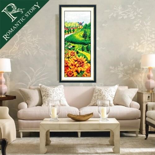 Romantic Story Four Seasons Summer Scenery Home Decoration Cross Stitch Handmade Needlework DMC Cross-Stitch For Embroidery Kits