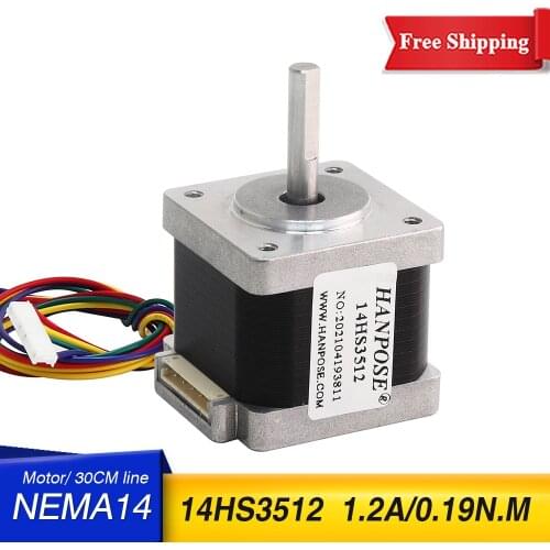 NEMA14 stepper motor 14HS3512 35 Hybrid 4-lead1.2A 0.19N.M motor for CNC engraving milling machine