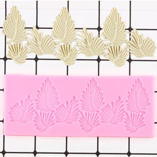 Sugarcraft Leaf Border Lace Silicone Molds DIY Cupcake Topper Fondant Cake Decorating Tools Candy Clay Chocolate Gumpaste Moulds