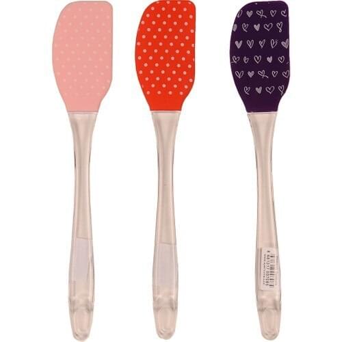 3'lü Patterned Silicone Spatula Cake Supplies