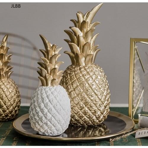 Nordic Modern Home Decor Golden&White Pineapple Creative Wine Cabinet Window Desktop Display Props Home Decoration Accessories